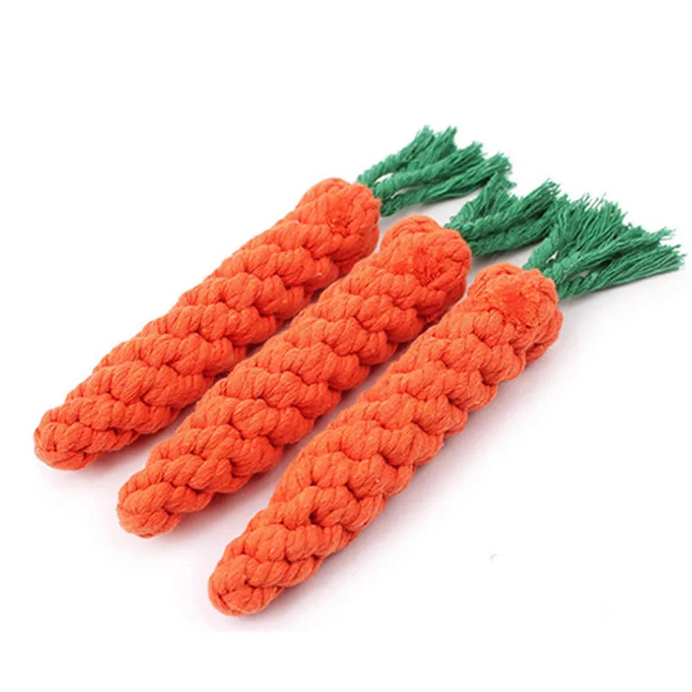 Carrot bitter rope toy for dogs - Puff & Fluff