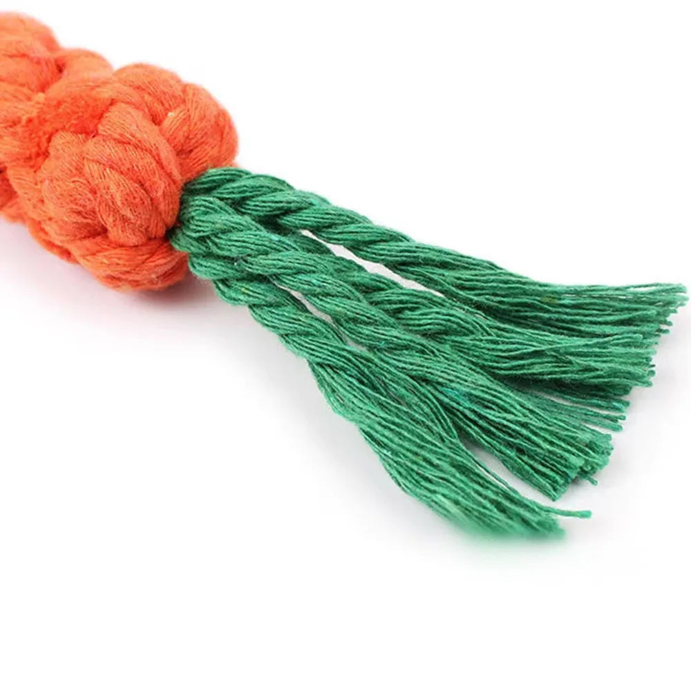 Carrot bitter rope toy for dogs - Puff & Fluff