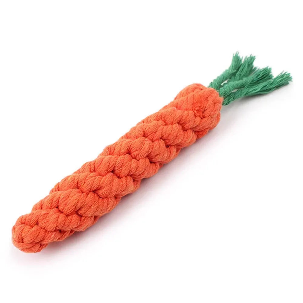 Carrot bitter rope toy for dogs - Puff & Fluff